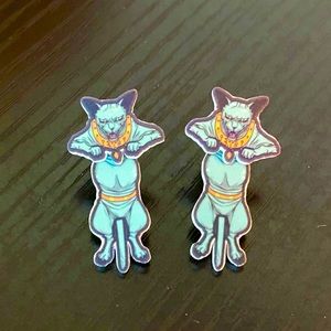 Lying Cat Earrings From Saga Comic Book
